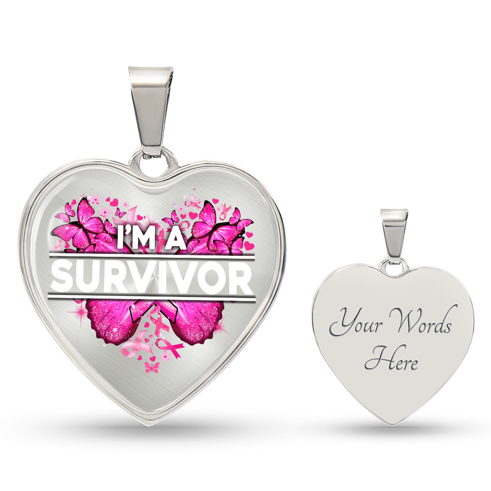 I'm a Survivor Heart Pendant