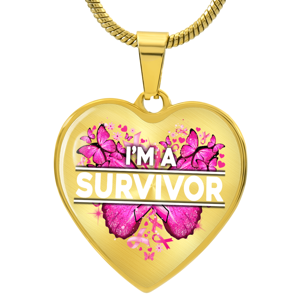 I'm a Survivor Heart Pendant