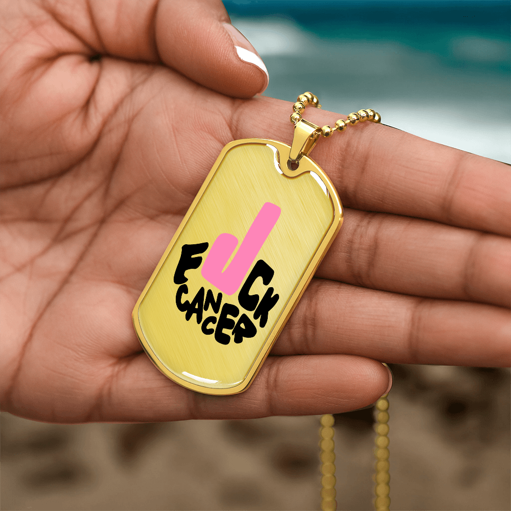 F*ck Cancer Dog Tag