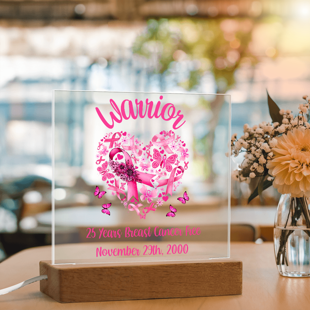 Breast Cancer Warrior Custom Survivor Cancer Free Date