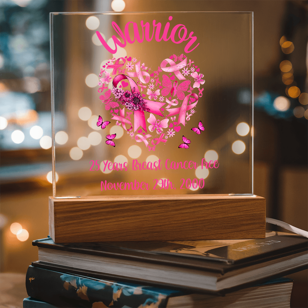 Breast Cancer Warrior Custom Survivor Cancer Free Date