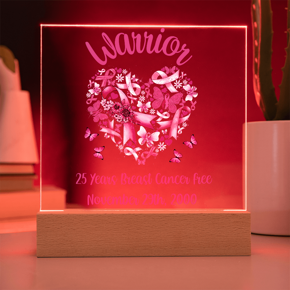 Breast Cancer Warrior Custom Survivor Cancer Free Date