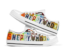Load image into Gallery viewer, Sheppy Husky Mom - Women’s Low Top Shoes White