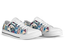 Load image into Gallery viewer, Pug Mom - Women’s Low Top Shoes White