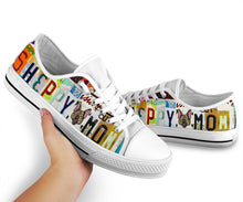 Load image into Gallery viewer, Sheppy Husky Mom - Women’s Low Top Shoes White