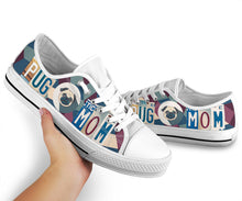 Load image into Gallery viewer, Pug Mom - Women’s Low Top Shoes White