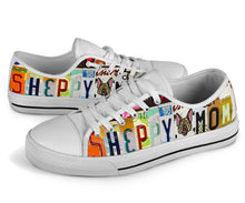 Load image into Gallery viewer, Sheppy Husky Mom - Women’s Low Top Shoes White