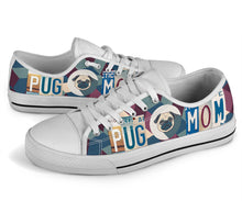 Load image into Gallery viewer, Pug Mom - Women’s Low Top Shoes White
