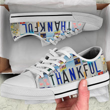 Load image into Gallery viewer, Custom Wildflower Thankful Canvas Shoes: Spread Gratitude in Every Step