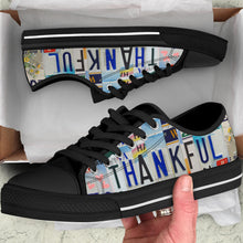 Load image into Gallery viewer, Custom Wildflower Thankful Canvas Shoes: Spread Gratitude in Every Step