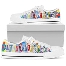 Load image into Gallery viewer, Autism Awareness - Unisex Low Top Shoes White