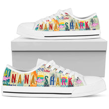 Load image into Gallery viewer, Nana Shark - Women’s Low Top Shoes White