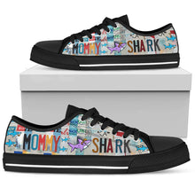 Load image into Gallery viewer, Mommy Shark - Women’s Low Top Shoes Black