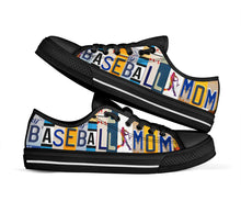 Load image into Gallery viewer, Baseball Mom - Women’s Low Top Shoes Black
