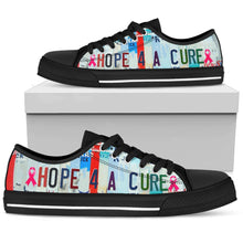 Load image into Gallery viewer, Hope For A Cure - Unisex Low Top Shoes Black