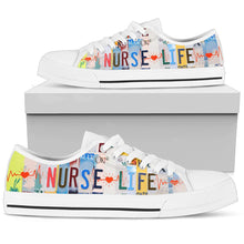 Load image into Gallery viewer, Nurse Life - Women’s Low Top Shoes White