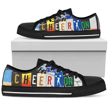 Load image into Gallery viewer, Cheer On - Women’s Low Top Shoes Black