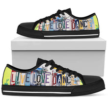 Load image into Gallery viewer, Live Love Dance - Unisex Low Top Shoes Black