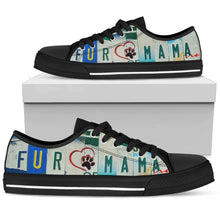 Load image into Gallery viewer, Fur Mama - Women’s Low Top Shoes Black