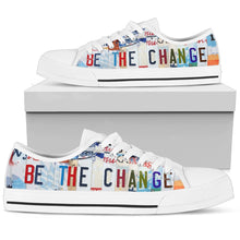 Load image into Gallery viewer, Be The Change - Unisex Low Top Shoes White