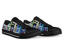 Load image into Gallery viewer, Amazing Grace - Unisex Low Top Shoes Black