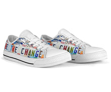 Load image into Gallery viewer, Be The Change - Unisex Low Top Shoes White