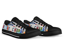 Load image into Gallery viewer, Be The Change - Unisex Low Top Shoes Black