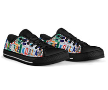 Load image into Gallery viewer, Save The Koala - Unisex Low Top Shoes Black