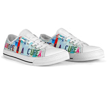 Load image into Gallery viewer, Hope For A Cure - Unisex Low Top Shoes White