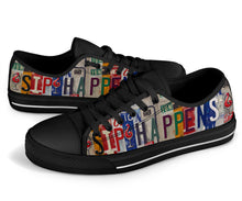 Load image into Gallery viewer, Sip Happens - Unisex Low Top Shoes Black