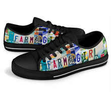 Load image into Gallery viewer, Farm Girl - Women’s Low Top Shoes Black