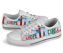 Load image into Gallery viewer, Hope For A Cure - Unisex Low Top Shoes White
