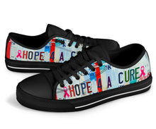 Load image into Gallery viewer, Hope For A Cure - Unisex Low Top Shoes Black