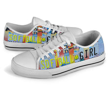 Load image into Gallery viewer, Softball Girl - Women’s Low Top Shoes White
