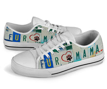 Load image into Gallery viewer, Fur Mama - Women’s Low Top Shoes White