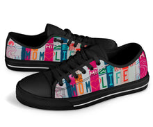 Load image into Gallery viewer, Mom Life - Unisex Low Top Shoes Black