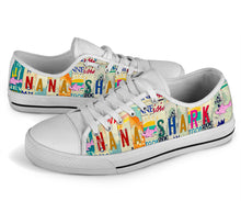 Load image into Gallery viewer, Nana Shark - Women’s Low Top Shoes White