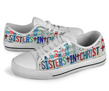 Load image into Gallery viewer, Sisters In Christ - Women’s Low Top Shoes White