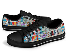 Load image into Gallery viewer, Mommy Shark - Women’s Low Top Shoes Black
