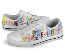 Load image into Gallery viewer, Nurse Life - Women’s Low Top Shoes White