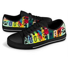 Load image into Gallery viewer, Dog Mom - Unisex Low Top Shoes Black