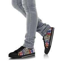 Load image into Gallery viewer, Sip Happens - Unisex Low Top Shoes Black