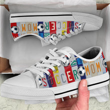 Load image into Gallery viewer, Soccer Mom - Women’s Low Top Shoes White