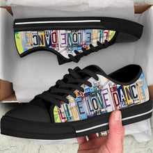 Load image into Gallery viewer, Live Love Dance - Unisex Low Top Shoes Black