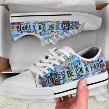 Load image into Gallery viewer, Rather Be On A Farm - Unisex Low Top Shoes White