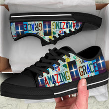 Load image into Gallery viewer, Amazing Grace - Unisex Low Top Shoes Black