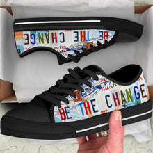 Load image into Gallery viewer, Be The Change - Unisex Low Top Shoes Black