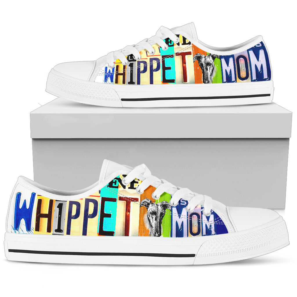 Whippet Mom - Still Women’s Low Top Shoes White