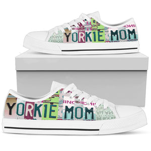 Yorkie Mom - Limited Edition Women’s Low Top Shoes White