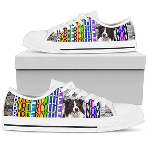 Border Collie Mom - Women’s Low Top Shoes White